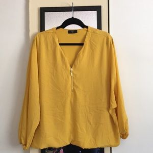 Mustard Yellow Zip Top